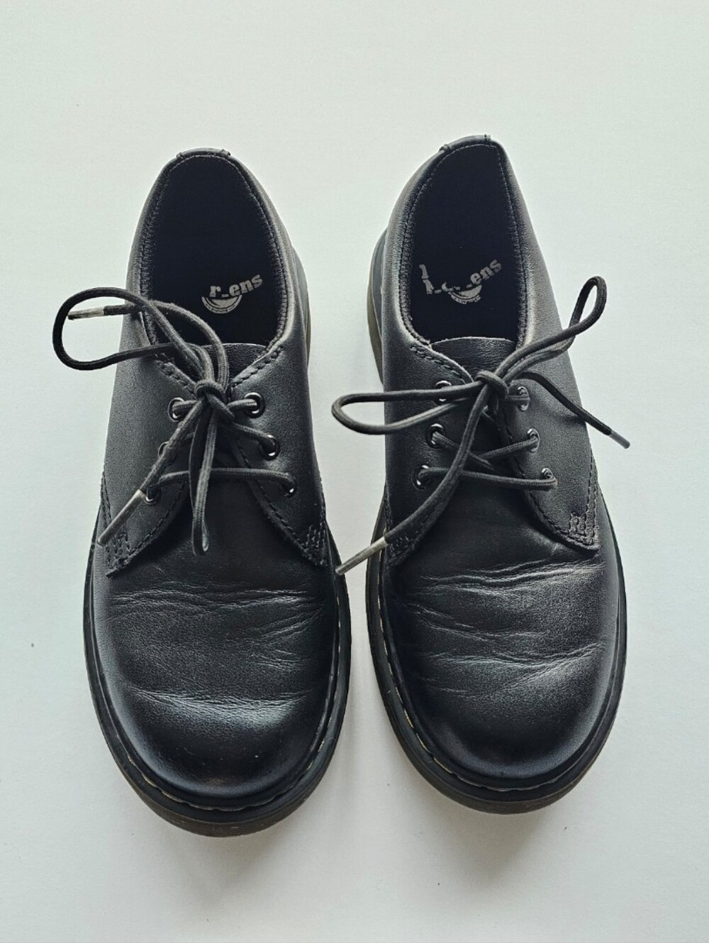 Doc Martens Dr. Martens Black Leather School Shoes - 3 US Youth Oxford Laceups